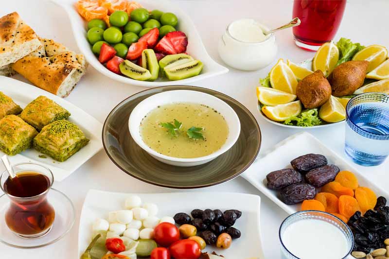 سوپ و سبزیجات برای افطار و سحر